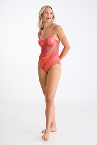 Едноделен костим за капење со пенести корпи »Atlantida«