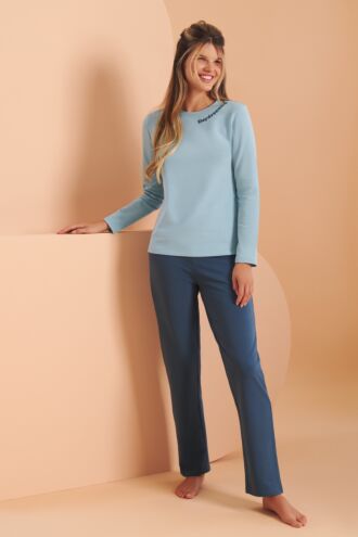 Пижами со блуза и долен дел со долги ногавици »Delightful« - Loungewear